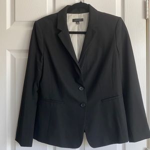 Ann Taylor black two button blazer 10